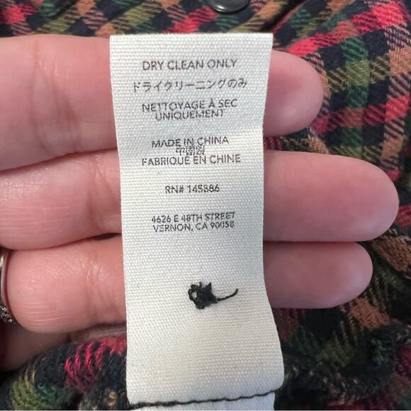 The Great. Voyager Plaid Shirt Shacket Sz 2 M - Picture 6 of 7